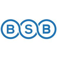 création de logo de lettre bsb sur fond blanc. concept de logo de lettre initiales créatives bsb. conception de lettre bsb. vecteur