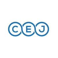 création de logo de lettre cej sur fond blanc. concept de logo de lettre initiales créatives cej. conception de lettre cej. vecteur
