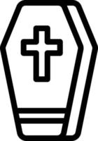 illustration vectorielle de cercueil sur fond. symboles de qualité premium. icônes vectorielles pour le concept et la conception graphique. vecteur