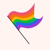 vecteur de drapeau lgbtq isolé sur fond blanc