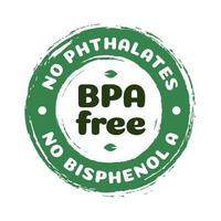 étiquette de certificat de vecteur sans bpa-pas de bisphénol a