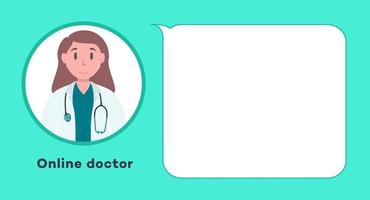 médecin de consultation médicale en ligne vecteur