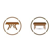 table vector logo icône objet fond illustration