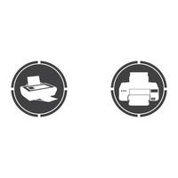 imprimante icône vecteur symbole illustration fond