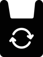 illustration vectorielle de sac de recyclage sur fond. symboles de qualité premium. icônes vectorielles pour le concept et la conception graphique. vecteur