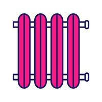 icône de couleur de radiateur. batterie chauffante. chauffe-eau. illustration vectorielle isolée vecteur