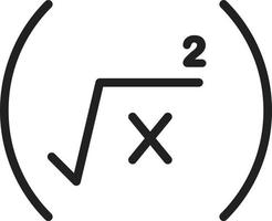 icône de ligne de formule vecteur