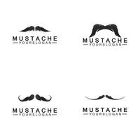 modèle de conception de logo icône vecteur moustache