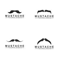 modèle de conception de logo icône vecteur moustache