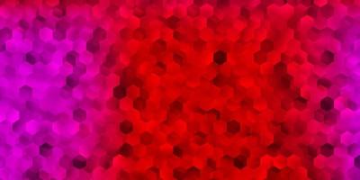 fond de vecteur rose clair, rouge avec des formes hexagonales.