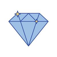icône de vecteur de diamant qui convient aux travaux commerciaux et la modifie ou la modifie facilement
