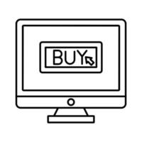 icône vectorielle d'achat en ligne qui convient au travail commercial et la modifie ou la modifie facilement vecteur