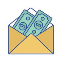icône de vecteur de courrier de paiement qui convient au travail commercial et le modifie ou le modifie facilement
