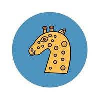 icône de vecteur animal girafe qui convient au travail commercial et la modifie ou la modifie facilement
