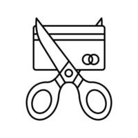 icône de vecteur de ciseaux de carte qui convient aux travaux commerciaux et la modifie ou la modifie facilement