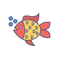 icône de vecteur de poisson qui convient au travail commercial et la modifie ou la modifie facilement