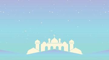 fond islamique avec illustration vectorielle mosquée vecteur