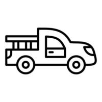 style d'icône de camionnette vecteur
