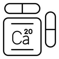 style d'icône de calcium vecteur