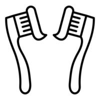 dentifrice sur le style d'icône de brosse vecteur