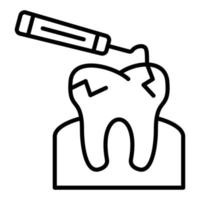 style d'icône de mise à l'échelle des dents vecteur