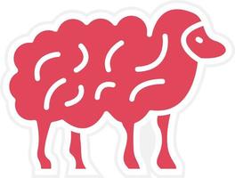 style d'icône de mouton vecteur