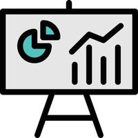 illustration vectorielle de tableau de présentation sur fond. symboles de qualité premium. icônes vectorielles pour le concept et la conception graphique. vecteur