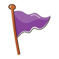 télécharger l'icône de doodle plat premium du drapeau vecteur