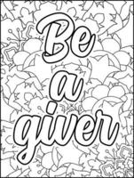 page de coloriage de citations de motivation. page de coloriage de citations inspirantes. page de coloriage de citations positives. ondes positives. mot de motivation de motivation. typographie motivationnelle. vecteur