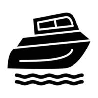 style d'icône de bateau rapide vecteur