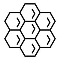 style d'icône en nid d'abeille vecteur