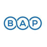 création de logo de lettre bap sur fond blanc. concept de logo de lettre initiales créatives bap. conception de lettre bap. vecteur