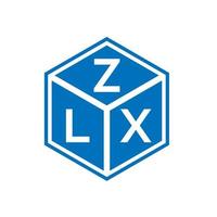 création de logo de lettre zlx sur fond blanc. concept de logo de lettre initiales créatives zlx. conception de lettre zlx. vecteur
