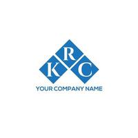 création de logo de lettre krc sur fond blanc. concept de logo de lettre initiales créatives krc. conception de lettre krc. vecteur