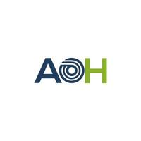 création de logo de lettre aoh sur fond blanc. aoh concept de logo de lettre initiales créatives. conception de lettre aoh. vecteur