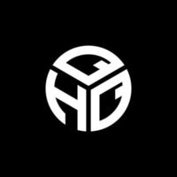 création de logo de lettre qhq sur fond noir. concept de logo de lettre initiales créatives qhq. conception de lettre qhq. vecteur