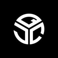 création de logo de lettre qjc sur fond noir. concept de logo de lettre initiales créatives qjc. conception de lettre qjc. vecteur