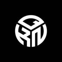 création de logo de lettre qkn sur fond noir. concept de logo de lettre initiales créatives qkn. conception de lettre qkn. vecteur