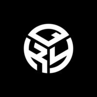 création de logo de lettre qky sur fond noir. concept de logo de lettre initiales créatives qky. conception de lettre qky. vecteur