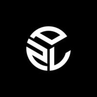 création de logo de lettre pzl sur fond noir. concept de logo de lettre initiales créatives pzl. conception de lettre pzl. vecteur