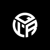 création de logo de lettre qfr sur fond noir. concept de logo de lettre initiales créatives qfr. conception de lettre qfr. vecteur
