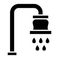 style d'icône de douche vecteur