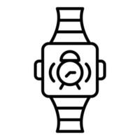 style d'icône d'alarme smartwatch vecteur