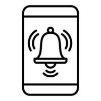 style d'icône d'alarme de smartphone vecteur
