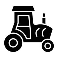 style d'icône de tracteur vecteur