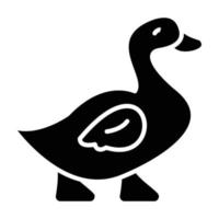 style d'icône de canard vecteur