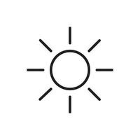 vecteur de soleil pour l'illustration web du symbole d'icône