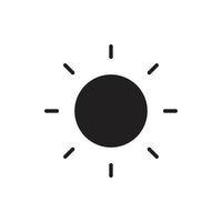 vecteur de soleil pour l'illustration web du symbole d'icône