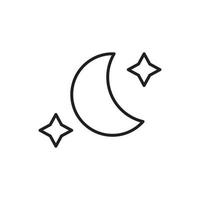 vecteur de lune pour l'illustration web du symbole d'icône