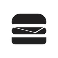 silhouette de vecteur de hamburger pour l'icône de symbole de site Web